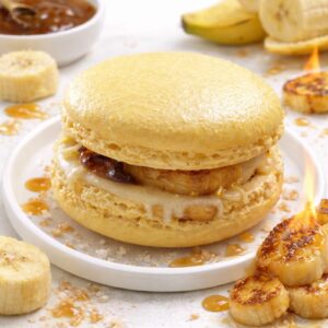 macaron banane flambée "stéphanie"