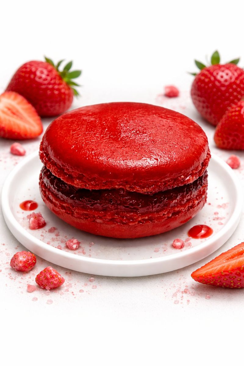 macaron fraise "curtis" macaron fraise "curtis"