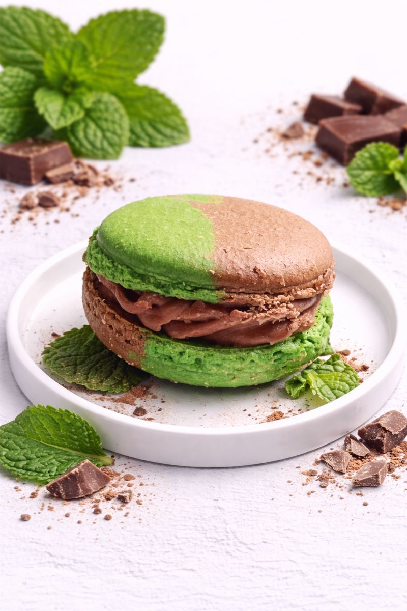 macaron chocolat menthe agnès" macaron chocolat menthe agnès"